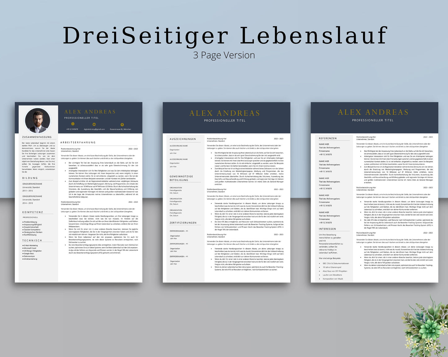 Bewerbungsvorlagen, Lebenslauf Vorlage, Bewerbung Bewerbungsvorlage Lebenslauf Vorlage Deutsch deutsch CV Vorlage, Mac Pages & MS Word