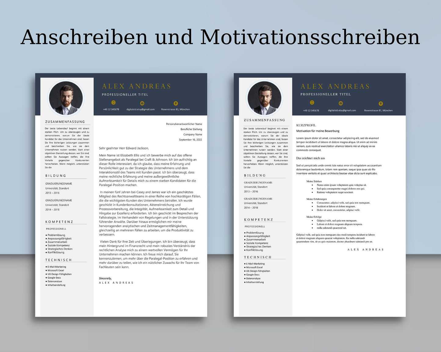 Bewerbungsvorlagen, Lebenslauf Vorlage, Bewerbung Bewerbungsvorlage Lebenslauf Vorlage Deutsch deutsch CV Vorlage, Mac Pages & MS Word