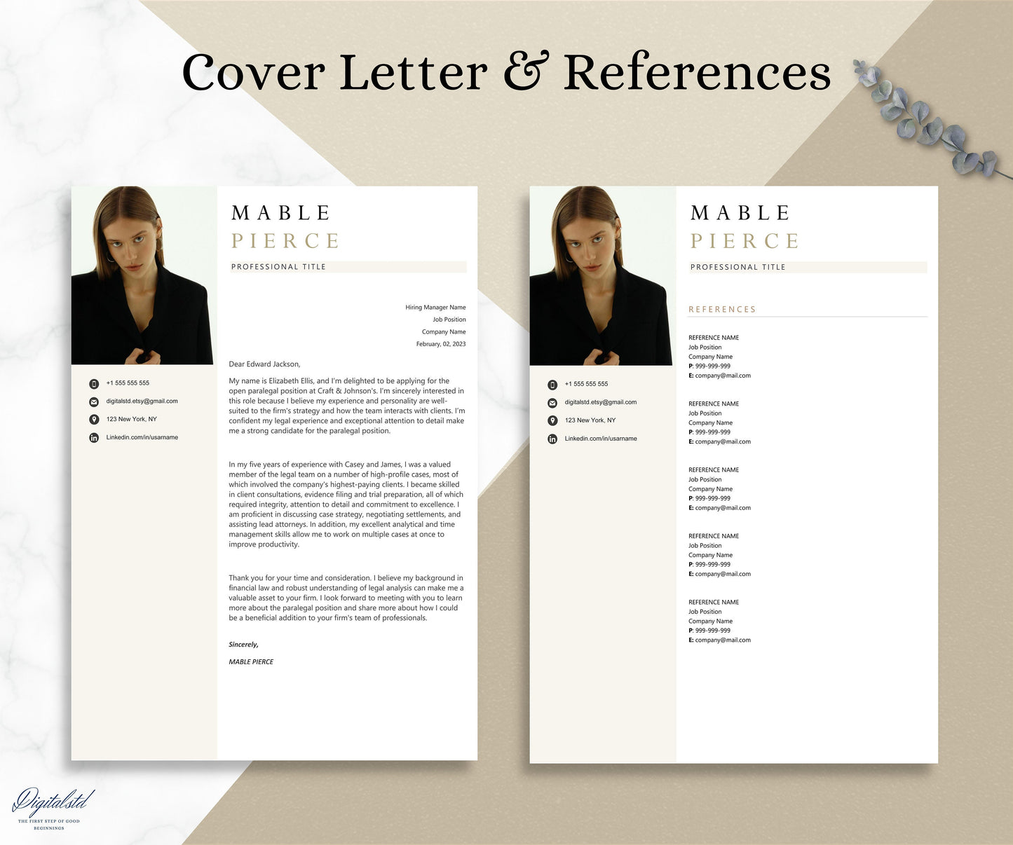 Resume Template | Resume Template Word | CV Mac Pages | 2024 Modern Resume Template | Professional Resume Template | Resume and Cover Letter