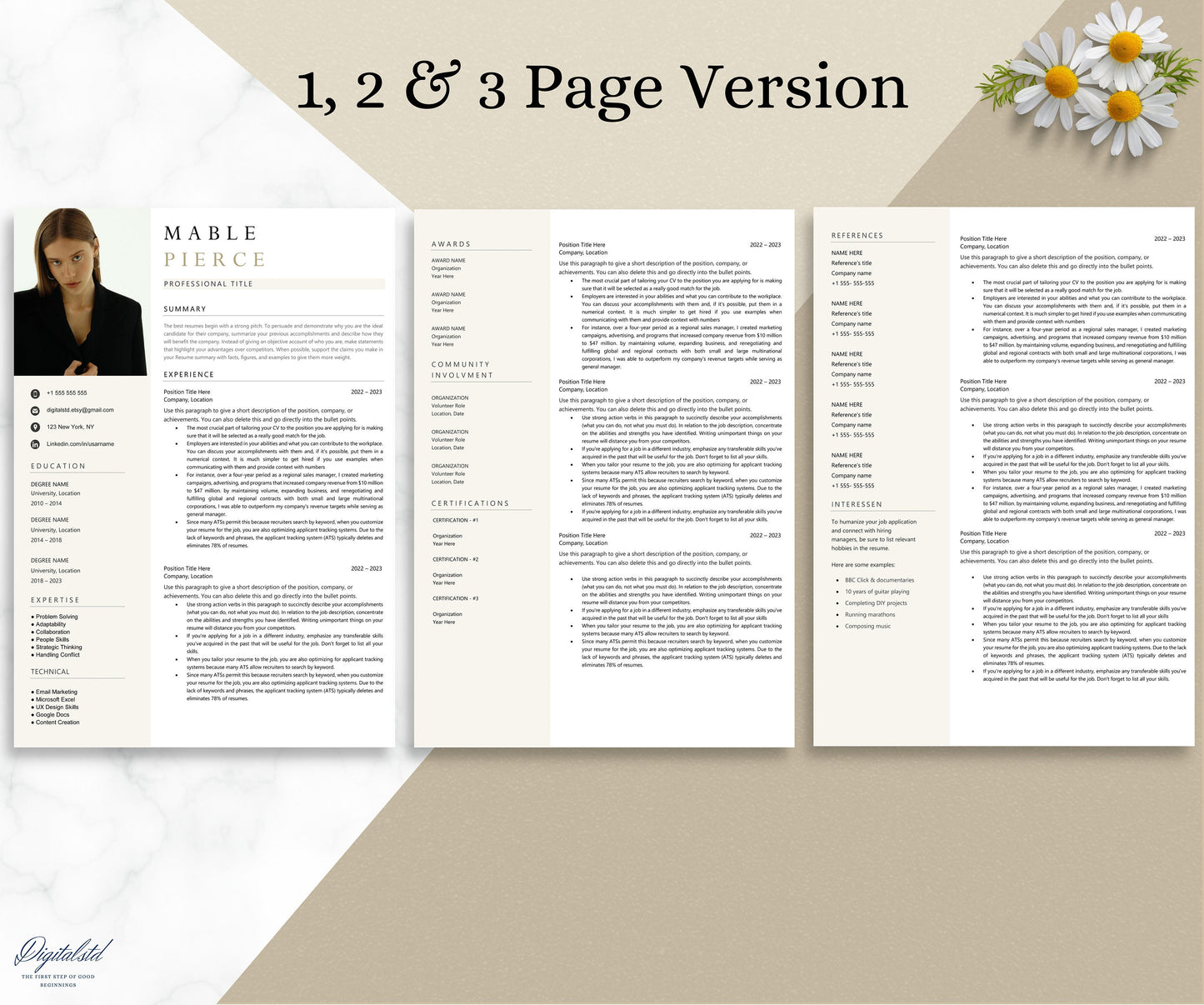 Resume Template | Resume Template Word | CV Mac Pages | 2024 Modern Resume Template | Professional Resume Template | Resume and Cover Letter