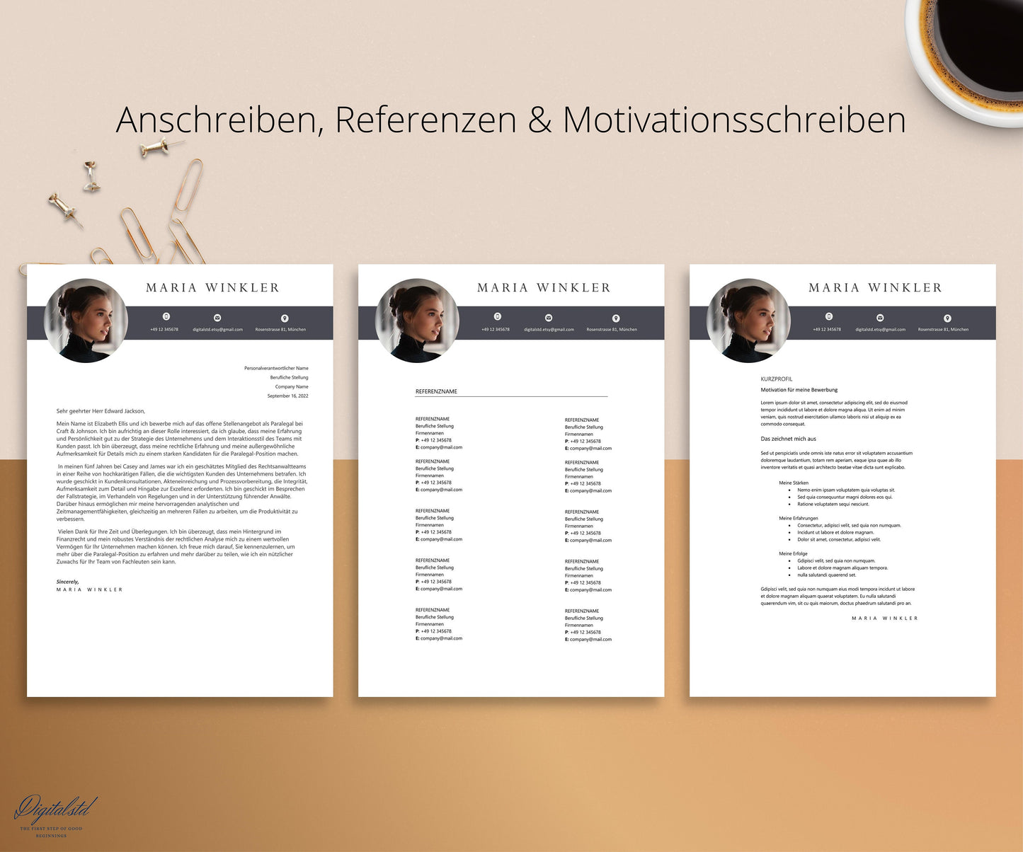 Lebenslauf Vorlage, Bewerbungsvorlage Deutsch, Moderner Lebenslauf Vorlage Word, Pages, Bewerbung, Curriculum Vitae German, CV Vorlage