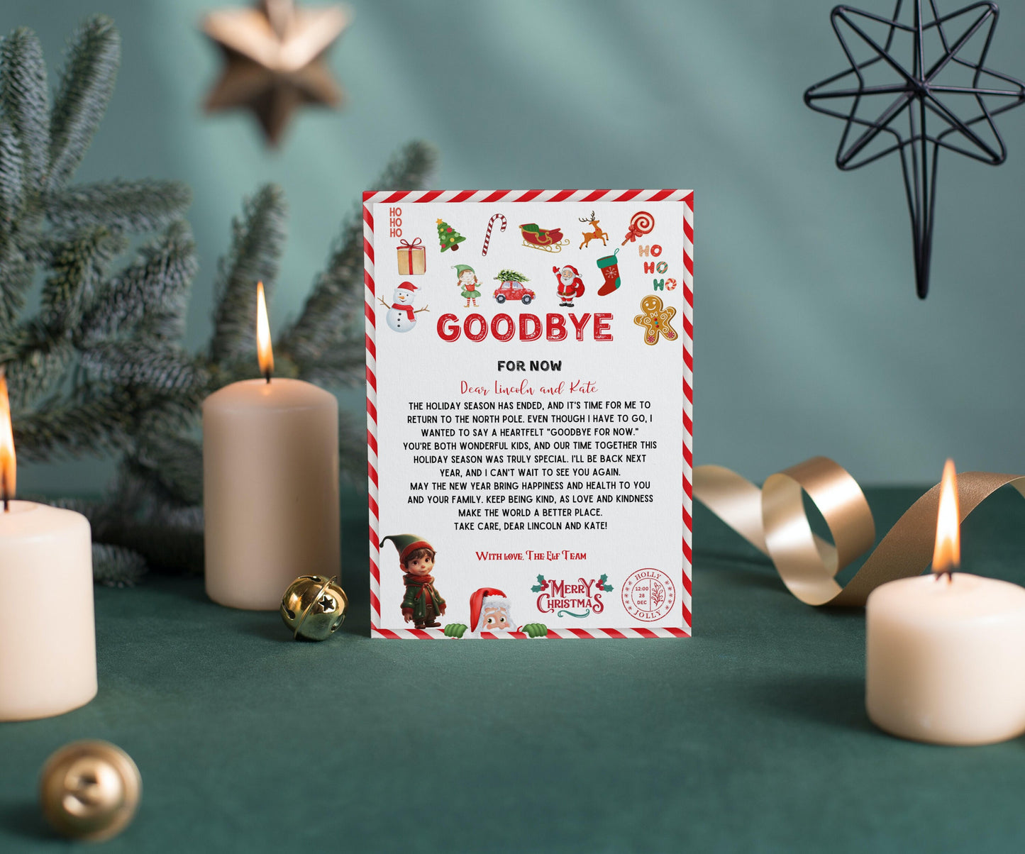 Editable Elf Goodbye Letter Elf Departure Letter Elf Farewell Letter Christmas Elf Departure Goodbye For Now Letter Instant Download