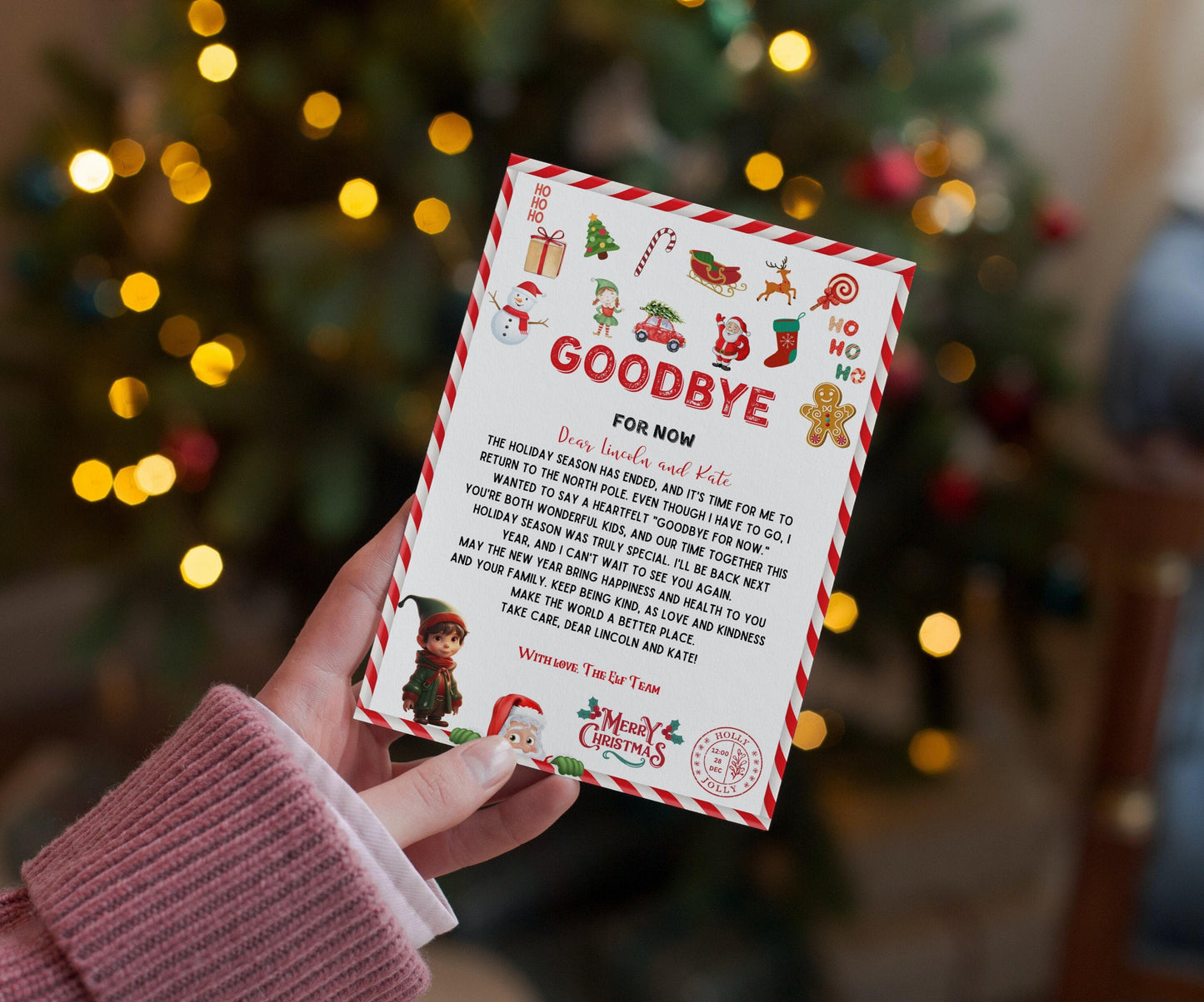 Editable Elf Goodbye Letter Elf Departure Letter Elf Farewell Letter Christmas Elf Departure Goodbye For Now Letter Instant Download