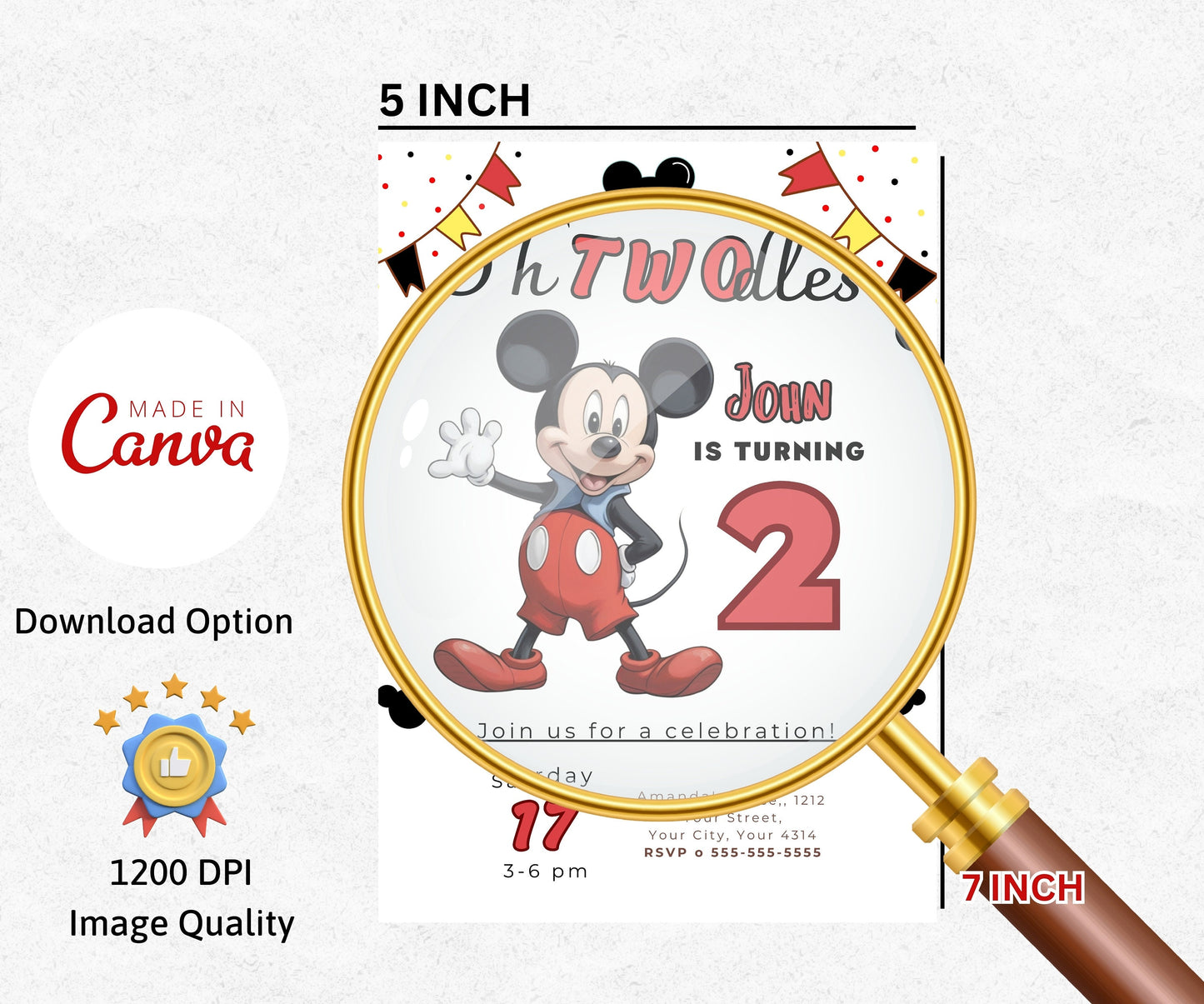 Editable Oh Twodles Invitation, Mickey Mouse Invitations, Mickey Birthday Invitation,  Mickey Twodles invite, Mouse Printable Invitation