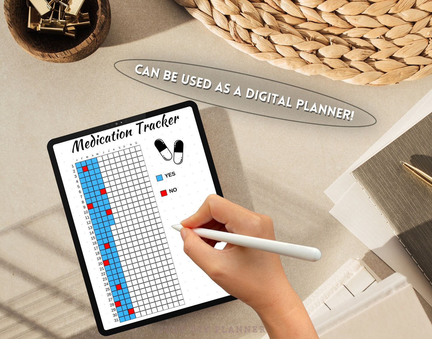 Medication Yearly Tracker, A5 Journal Page, PRINTABLE Tracker, Daily Medication Tracker, Pill Tracker, Health Tracker, Meds Tracker, Med Log