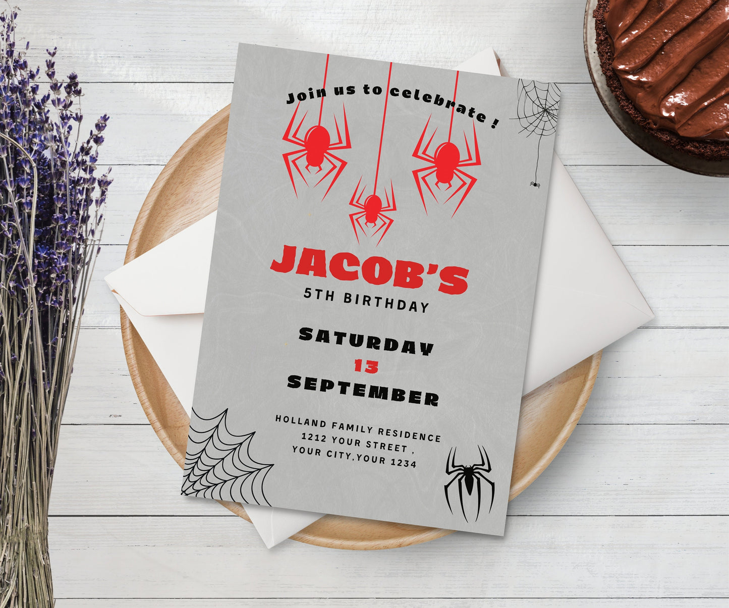 Editable spider man Birthday Invitation Template, Printable Birthday Party Invitation, Digital Kids Party Invite Template, Spidey card