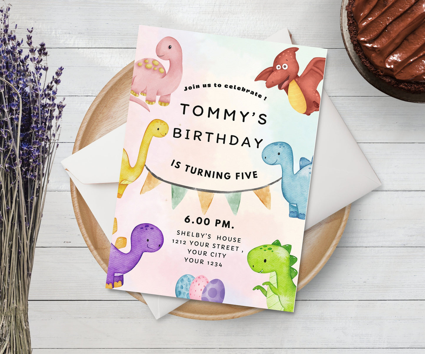 Dinosaur Birthday Invitation Template, Editable Dinosaur Birthday, Dino Invite, Printable Birthday Invitation, Birthday Boy Dino Party