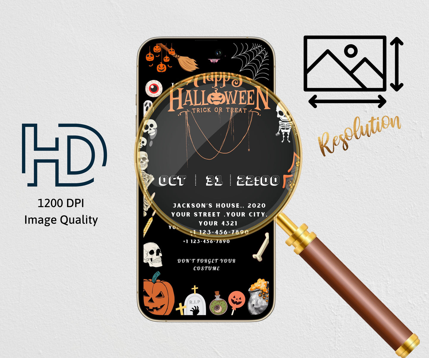 Editable Halloween Invitation, Halloween Party Invitation, Halloween Birthday Invitation, Spooky birthday Invite, Sms Electronic Invite