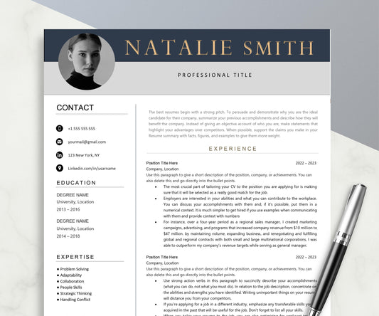 Best Professional Resume Template for Microsoft Word & Apple Pages 2024 | 1, 2, 3 Page Resume Templates with Cover Letter