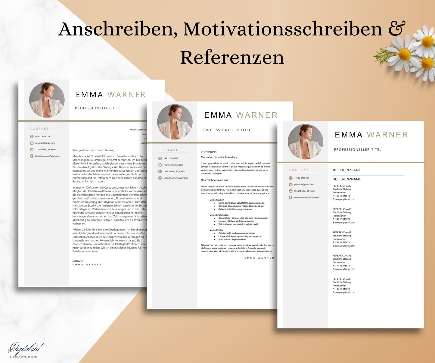 Moderne Bewerbungsvorlage, Word Pages Lebenslauf Vorlage Deutsch Bewerbung Vorlage, Bewerbungsvorlagen Deutsch CV Vorlage Bewerbungsmappe