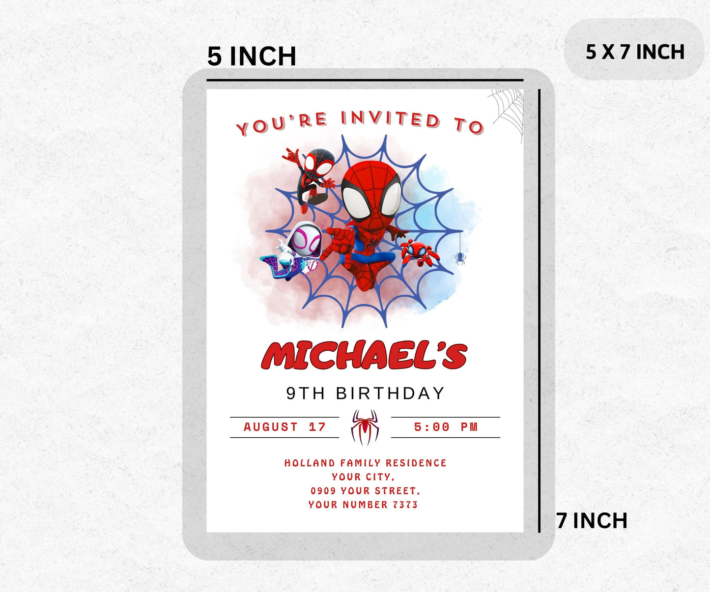 Editable Spidey And His Amazing Friends Birthday Invitation | Template Printable Party Invitations | Digital Kids Invite | Instant Download