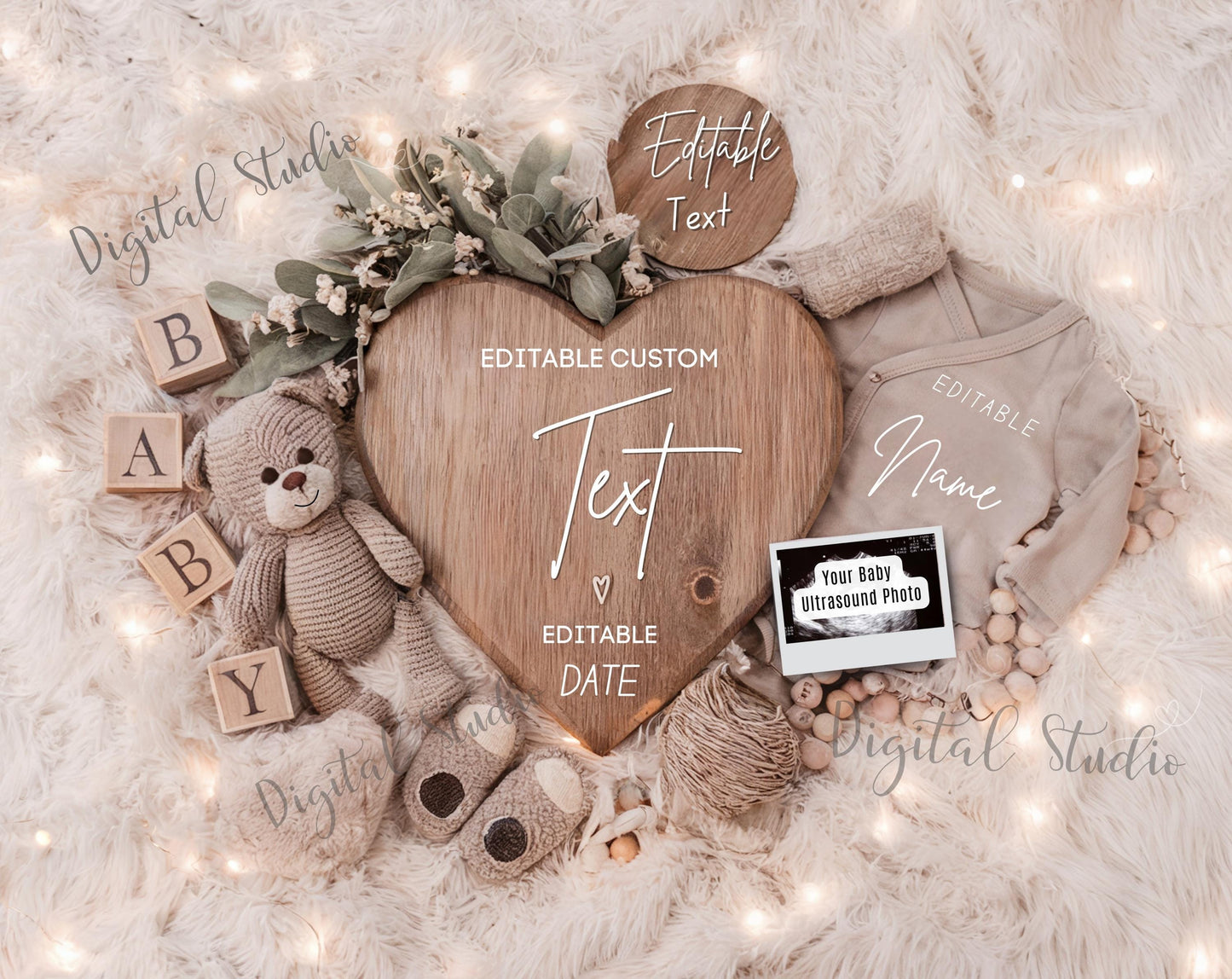 Editable Pregnancy Announcement, Baby Announcement , Digital Baby Reveal, Social Media Reveal, One more to adore 2025